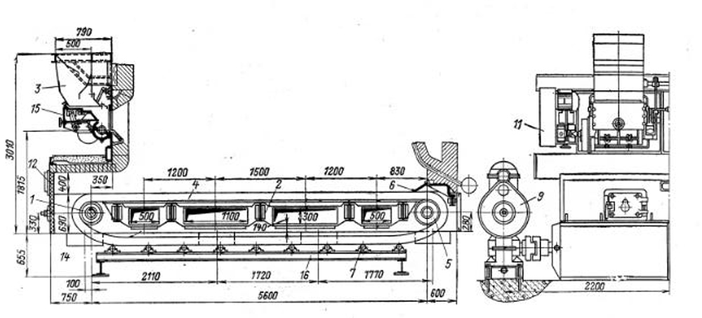 Топка с чашуйчатой цепной решеткой