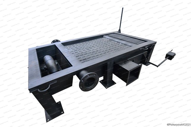 Топка с ручными поворотными колосниками котла КВм-1.63